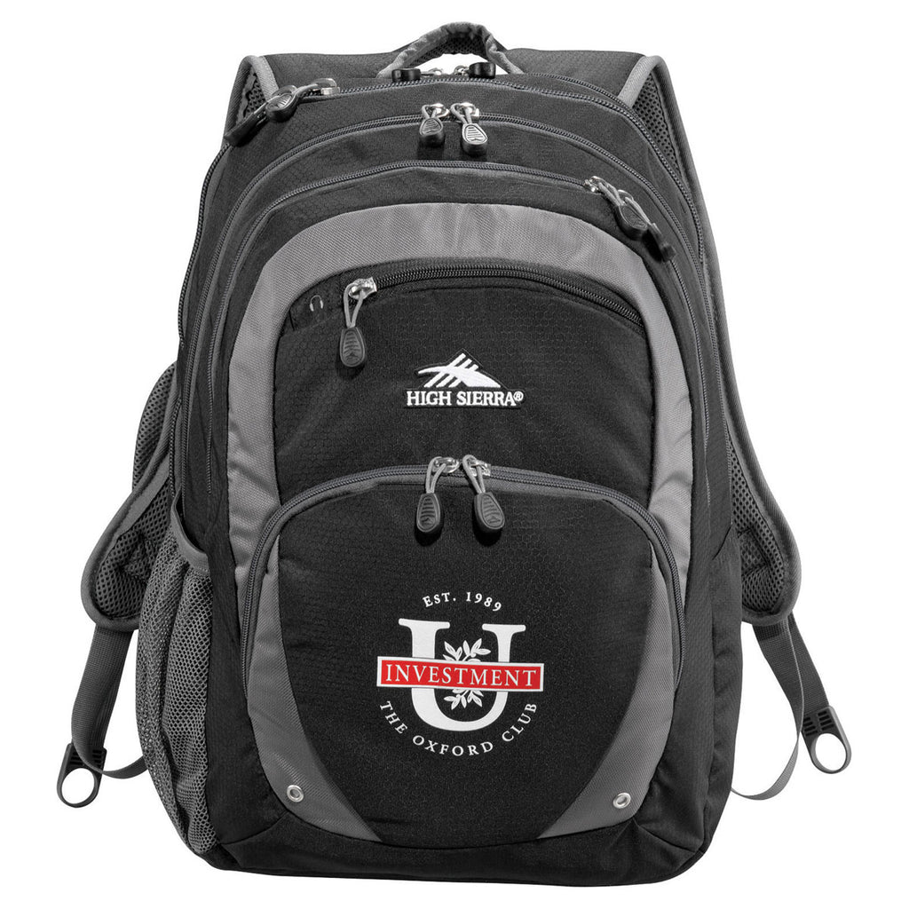 High Sierra Black Overtime Fly-By 17" Computer Backpack