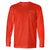 Bayside Men's Bright Orange USA-Made Long Sleeve T-Shirt with Pocket