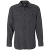 Burnside Men's Charcoal Long Sleeve Solid Flannel Shirt