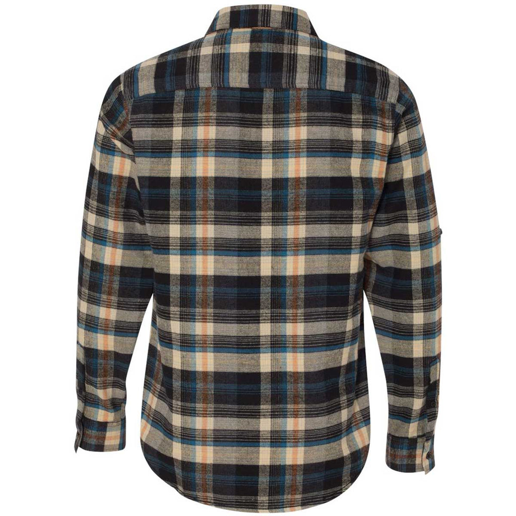 Burnside Men's Dark Khaki Yarn-Dyed Long Sleeve Flannel Shirt