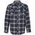 Burnside Men's Navy/Grey Yarn-Dyed Long Sleeve Flannel Shirt