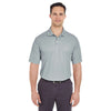 UltraClub Men's Silver Cool & Dry Mesh Pique Polo