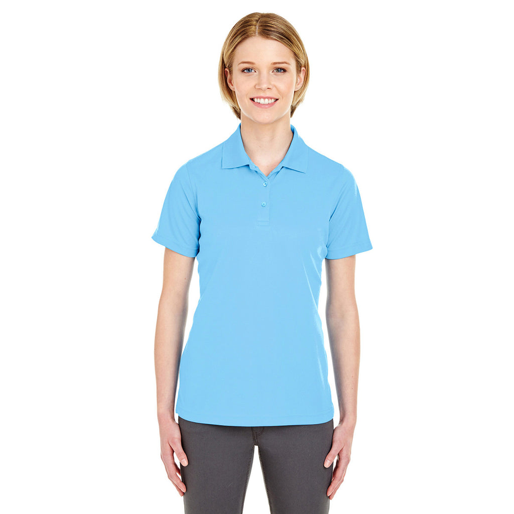 UltraClub Women's Columbia Blue Cool & Dry Mesh Pique Polo