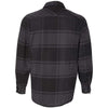 Burnside Men's Black Snap Front Long Sleeve Plaid Flannel Shirt