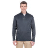 UltraClub Men's Charcoal Cool & Dry Sport Quarter-Zip Pullover