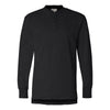 J. America Men's Black Vintage Brushed Jersey Henley