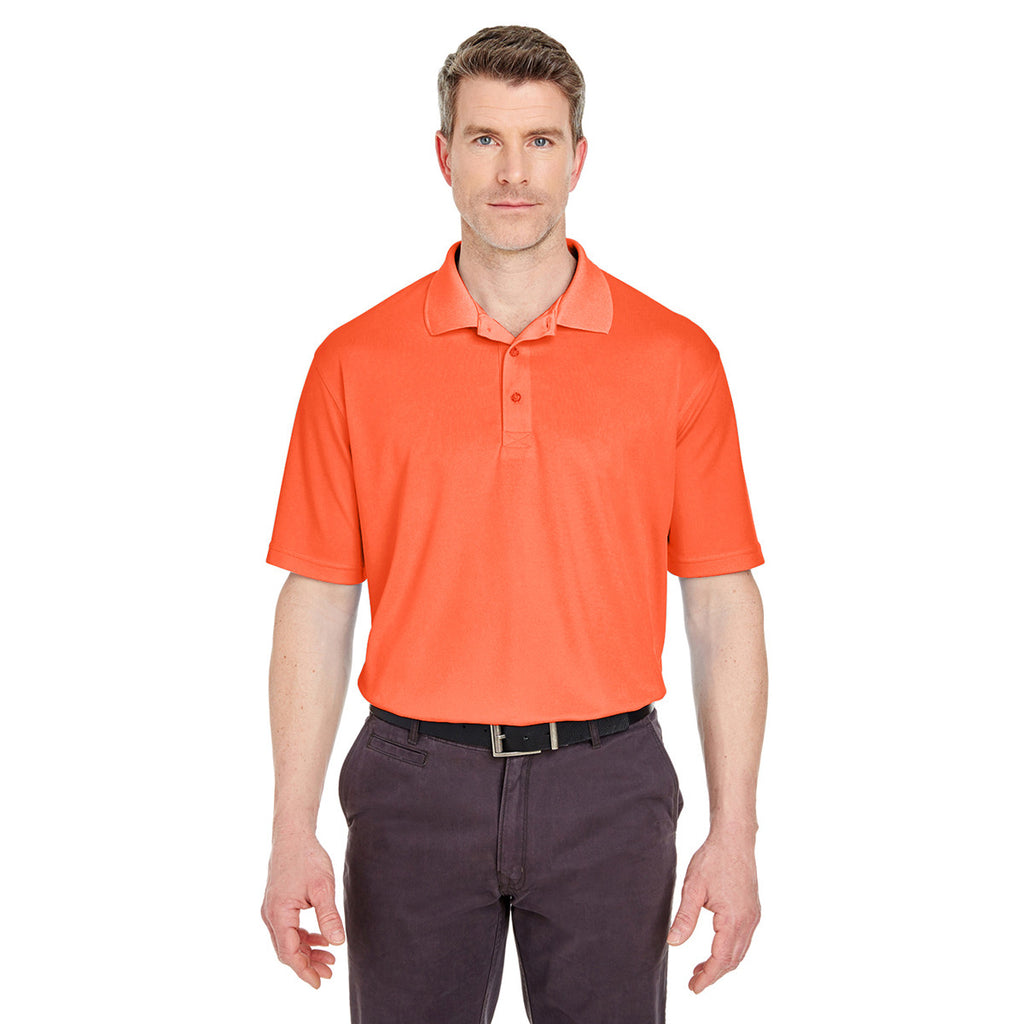 UltraClub Men's Orange Cool & Dry Sport Polo