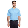 UltraClub Men's Columbia Blue/White Cool & Dry Sport Two-Tone Polo