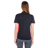 UltraClub Women's Black/Red Cool & Dry Sport Two-Tone Polo