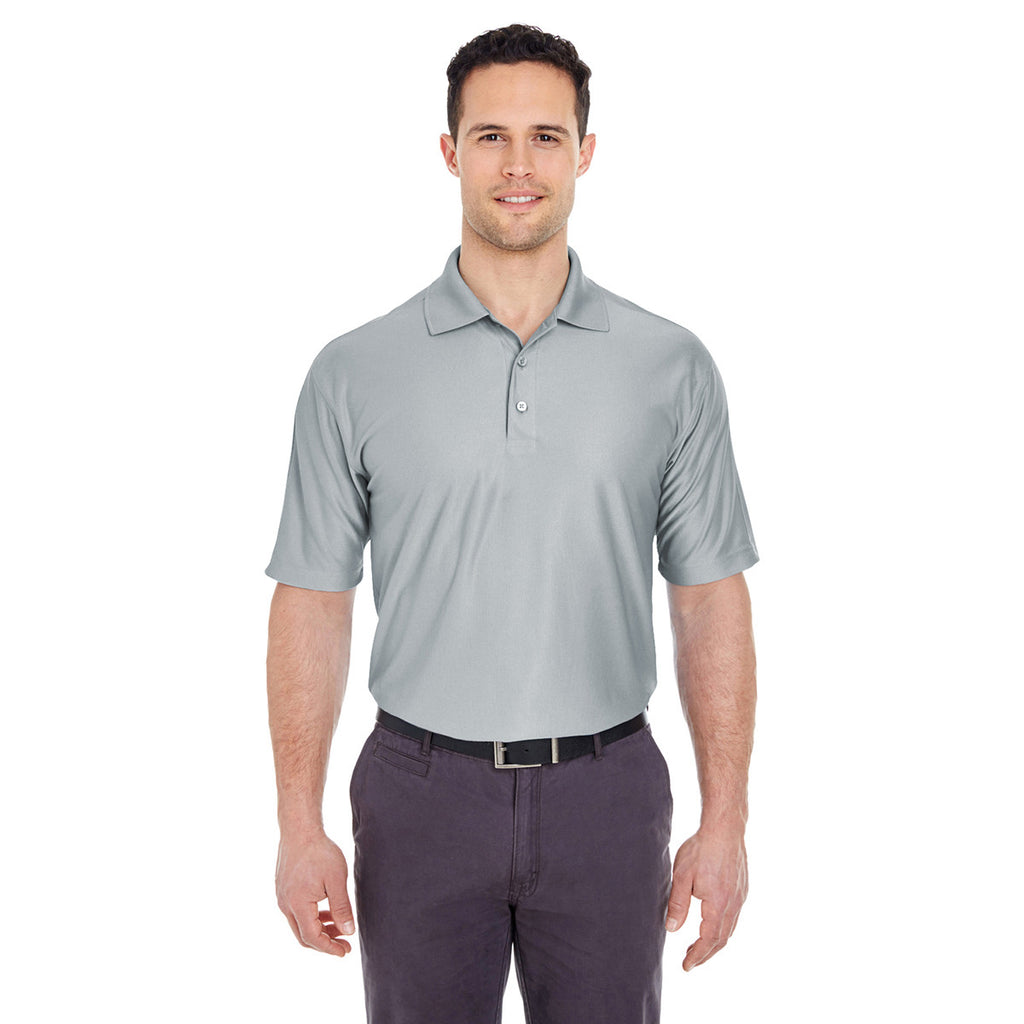 UltraClub Men's Grey Cool & Dry Elite Performance Polo