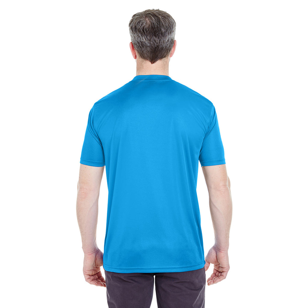 UltraClub Men's Sapphire Cool & Dry Sport Performance Interlock T-Shirt