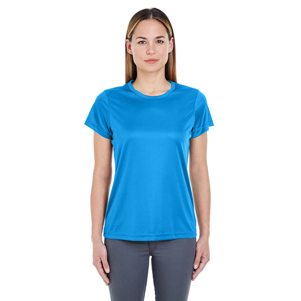 UltraClub Women's Pacific Blue Cool & Dry Sport Performance Interlock T-Shirt