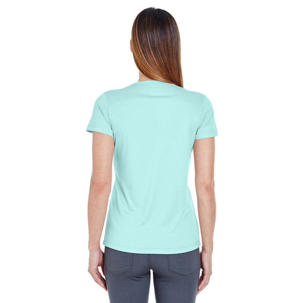 UltraClub Women's Sea Frost Cool & Dry Sport Performance Interlock T-Shirt