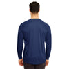 UltraClub Men's Navy Cool & Dry Sport Long-Sleeve Performance Interlock T-Shirt