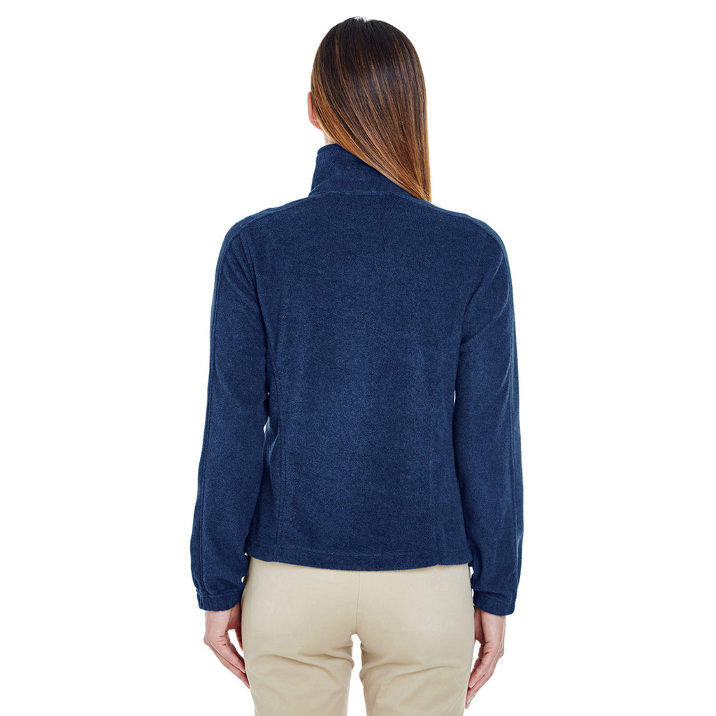 UltraClub Women's Navy Iceberg Fleece Full-Zip Jacket