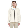 UltraClub Women's Winter White Iceberg Fleece Full-Zip Jacket