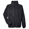 UltraClub Men's Black Iceberg Fleece Full-Zip Jacket