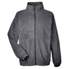 UltraClub Men's Charcoal Iceberg Fleece Full-Zip Jacket