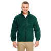 UltraClub Men's Forest Green Iceberg Fleece Full-Zip Jacket