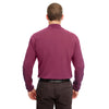 UltraClub Men's Burgundy Long-Sleeve Classic Pique Polo