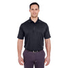 UltraClub Men's Black Cool & Dry 8 Star Elite Performance Interlock Polo