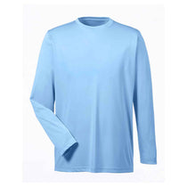 UltraClub Men's Columbia Blue Cool & Dry Performance Long-Sleeve Top