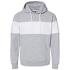 J. America Men's Oxford Varsity Fleece Colorblocked Hooded Sweatshirt