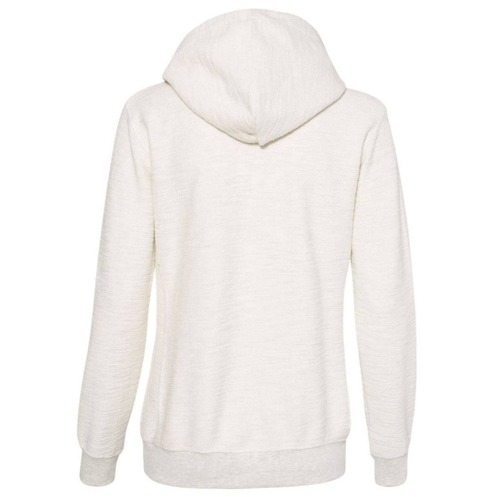J. America Women's Oatmeal Shore French Terry Lace Scuba Hoodie