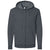 Alternative Apparel Men's Dark Heather Grey Eco-Cozy Fleece Zip Hoodie