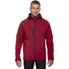 North End Men's Molten Red Prospect Two-Layer Fleece Bonded Soft Shell Hooded Jacket