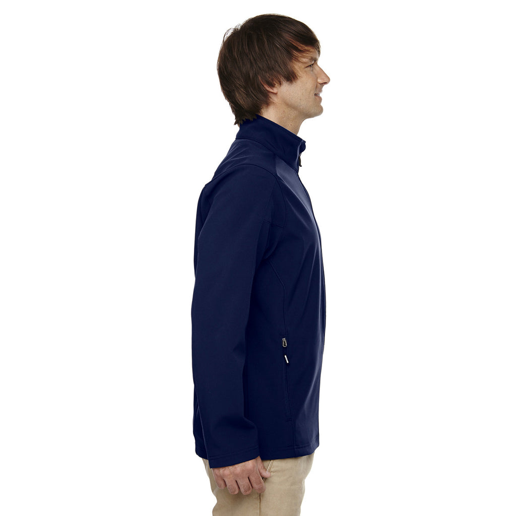 Core 365 Men's Classic Navy Cruise Two-Layer Fleece Bonded Soft Shell Jacket