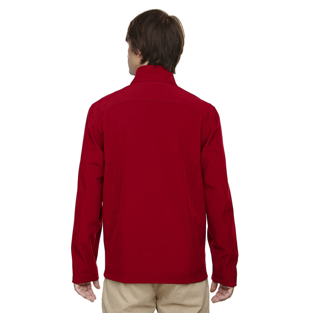 Core 365 Men's Classic Red Cruise Two-Layer Fleece Bonded Soft Shell Jacket