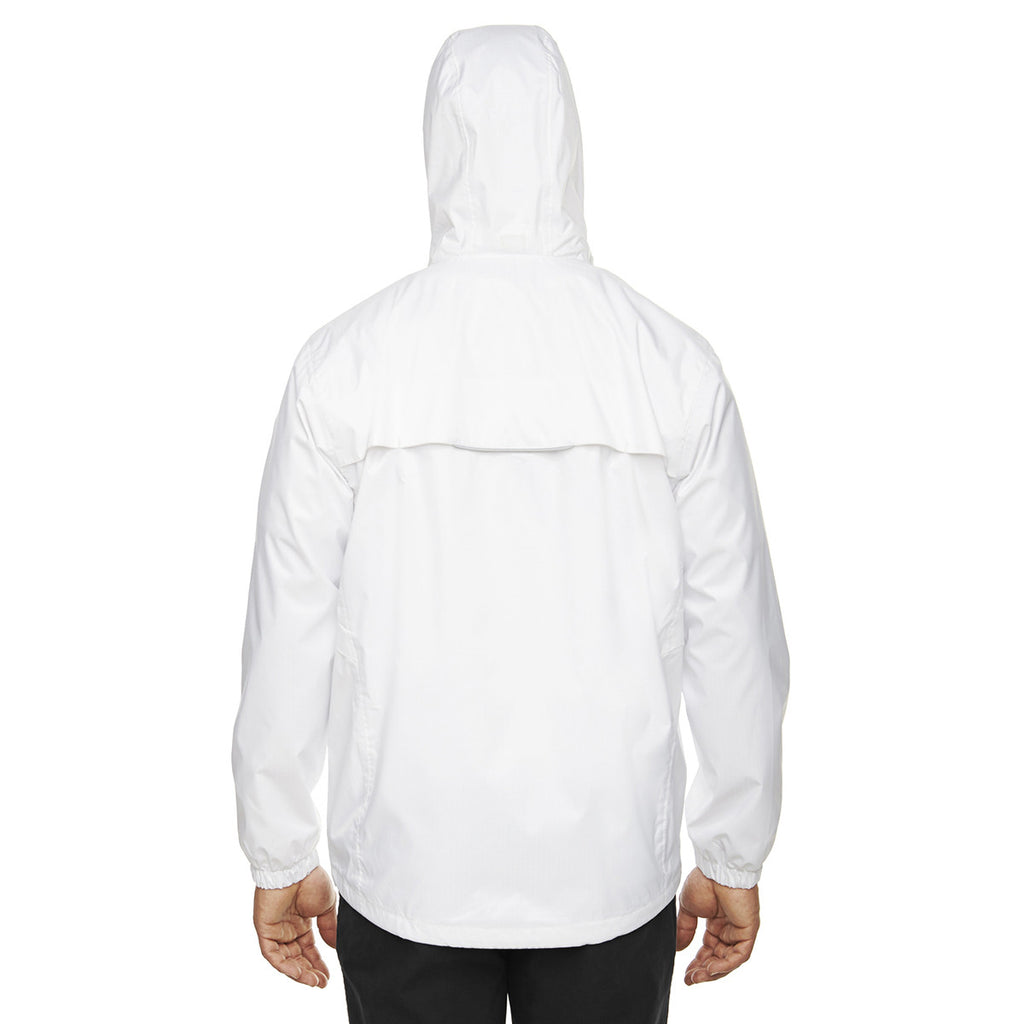 Core 365 Men's White Climate Seam-Sealed Lightweight Variegated Ripstop Jacket