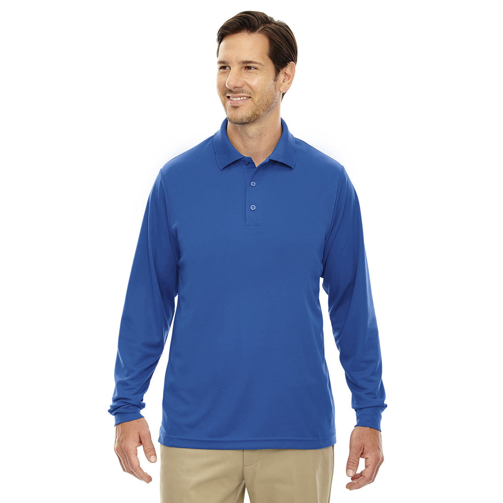 Core 365 Men's True Royal Pinnacle Performance Long-Sleeve Pique Polo