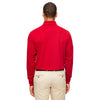 Core 365 Men's Classic Red Pinnacle Performance Pique Long-Sleeve Polo with Pocket