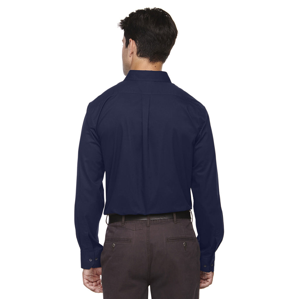 Core 365 Men's Classic Navy Operate Long-Sleeve Twill Shirt