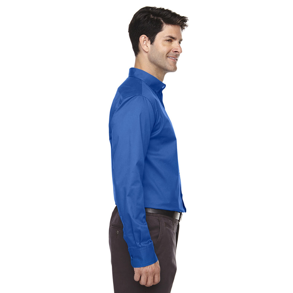 Core 365 Men's True Royal Operate Long-Sleeve Twill Shirt