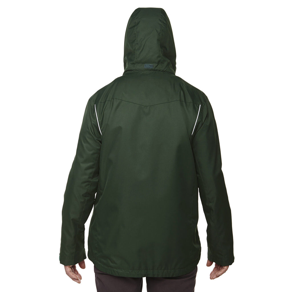 Core 365 Men's Forest Green Region 3-in-1 Jacket with Fleece Liner