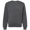 J. America Men's Black Triblend Triblend Fleece Crewneck Sweatshirt