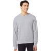 J. America Men's Grey Triblend Triblend Fleece Crewneck Sweatshirt