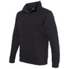 J. America Men's Black Quilted Snap Pullover