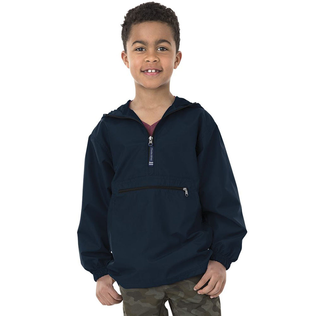 Charles River Youth Navy Pack-N-Go Pullover