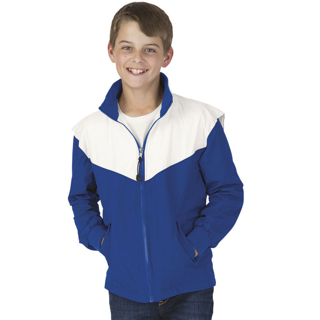 Charles River Youth Royal/White Championship Jacket