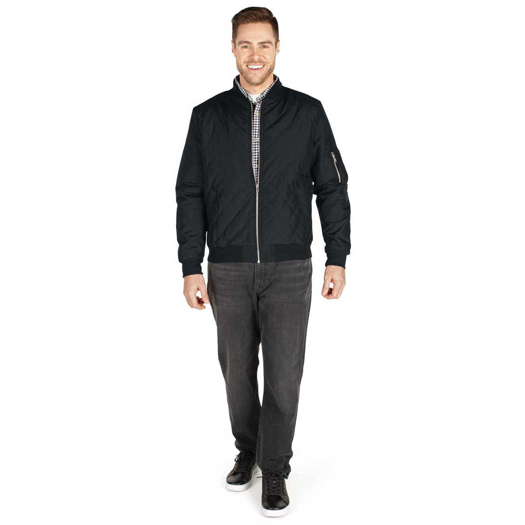 Charles River Men's Black Quilted Boston Flight Jacket