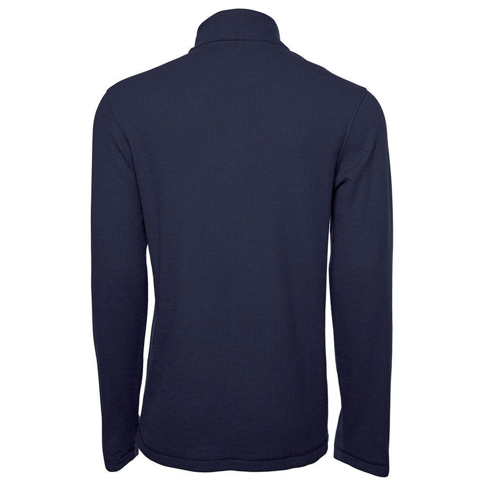 Charles River Men's Navy Waffle Quarter Zip Pullover