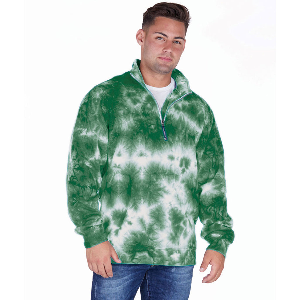 Charles River Unisex Forest Tie Crosswind Quarter Zip Sweatshirt (Tie-Dye)