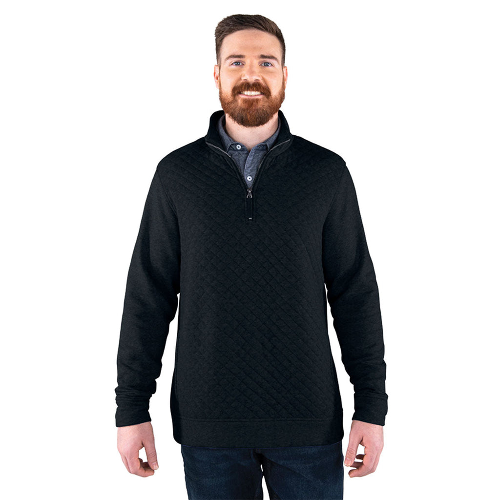 Charles River Men's Black Franconia Quilted Pullover