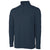 Charles River Men's Heather Navy Heathered Eco-Logic Stretch Quarter Zip