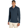 Charles River Men's Heather Navy Heathered Eco-Logic Stretch Quarter Zip