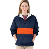 Charles River Unisex Navy/Orange Classic Charles River Striped Pullover